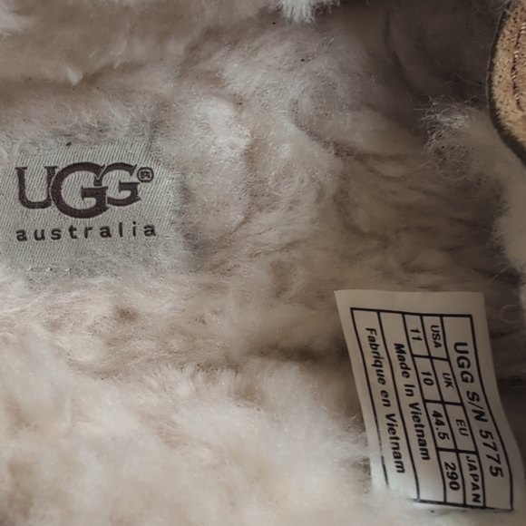 UGG Australia ASCOT 5775 Men's Chesnut Suede Sheepskin Lined Slippers SZ 11 NWOT - Picture 6 of 7